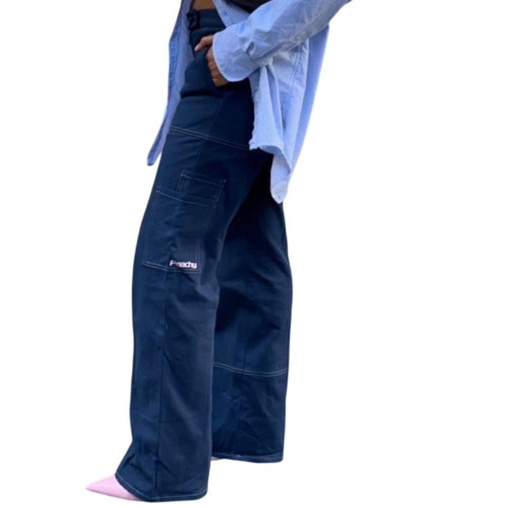 Peachy Den‎ the Dita Trousers Small Cargo Pants Wide Leg